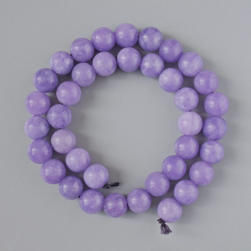 Lepidolite Beads (Pressed), Smooth Round, Diameter 10.5mm+/-, Length 38cm+/- on a Strand