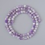 Chevron Amethyst Beads, Natural Stone, Smooth Round, Diameter 4mm+/-, Length 38cm+/- on a Strand
