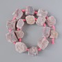 Lepidolite Beads, raw natural stone nuggets, diameter 20x22mm+/-, length 41cm+/- on a thread