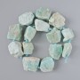 Amazonite Beads, raw natural stone nuggets, diameter 21x26mm+/-, length 42cm+/- on a thread