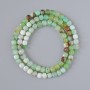 Chrysoprase Beads, natural stone, faceted cube, diameter 4-5mm+/-, length 39cm+/- on a thread