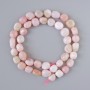 Pink Opal Beads natural stone tumbled, diameter 8x9mm+/-, length 38cm+/- on thread