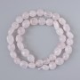 Rose Quartz Beads natural stone tumbled, diameter 9x11mm+/-, length 39cm+/- on thread