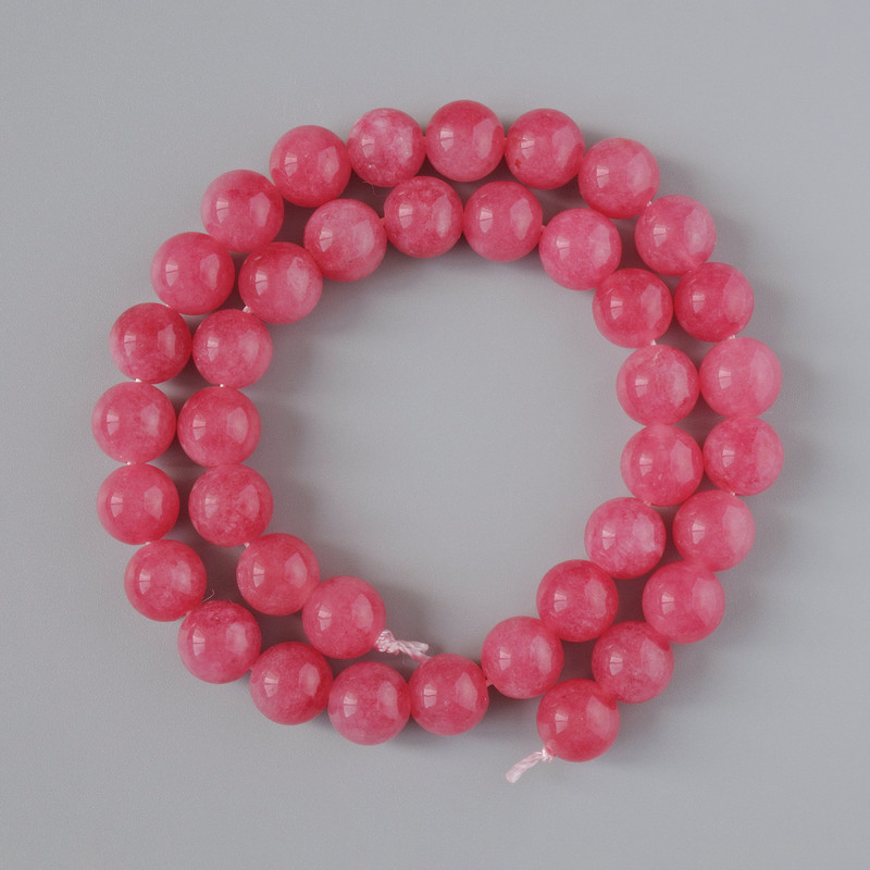 Tourmaline Beads natural stone smooth round, diameter 10mm+/-, length 38cm+/- on thread
