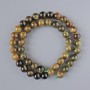 Grossular (Green Garnet) Beads natural stone smooth round, diameter 8.5mm+/-, length 38cm+/- on thread