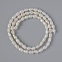 Freshwater pearls (relief) on a thread, diameter 3.5–5 mm, length 33 cm ±