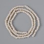 River Pearl Beads, diameter 2.5x3mm+/-, length 35cm+/- on a thread