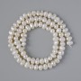 Textured River Pearl Beads, diameter 6x4.5mm+/-, length 35cm+/- on a thread