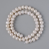 Textured River Pearl Beads, diameter 7.5x6mm+/-, length 35cm+/- on a thread