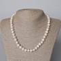 Textured River Pearl Necklace, diameter 8x7.5mm+/-, length 45-46cm+