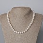 Textured River Pearl Necklace, diameter 8.5x8mm+/-, length 42-44cm+