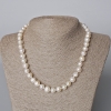 Textured River Pearl Necklace, diameter 9.5x8.5mm+/-, length 45-46cm+