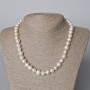 Textured River Pearl Necklace, diameter 9.5x8.5mm+/-, length 45-46cm+