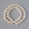 Textured River Pearl Beads, diameter 9.5x8.5mm+/-, length 35cm+/- on a thread