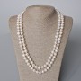Long Textured River Pearl Necklace, diameter 10x8mm+/-, length 116cm+