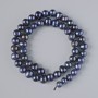 Black River Pearl Beads, diameter 8.5x7mm+/-, length 35cm+/- on a thread