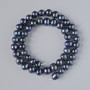 Black River Pearl Beads, Diameter 8.5x7mm+-, Length 35cm+- on a Strand