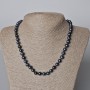 Necklace, Black River Pearls, Diameter 8.5x7mm+-, Length 44-45cm+