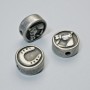 Findings Bead-Insert "Horseshoe", diameter 10.5x5mm+/-, hole diameter 1.8mm, dark silver-coloured metal, 1pc
