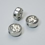Findings Bead-Insert "Tree", diameter 10x5.5mm+/-, hole diameter 1.7mm, silver-coloured metal, 1pc