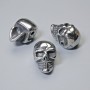 Findings Bead-Insert "Skull", diameter 14x9.5mm+/-, hole diameter 1.8mm, silver-coloured metal, 1pc