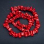 Natural Coral Chip Beads, assorted sizes, diameter assorted from 12x10 to 30x12mm+/-, length 38cm+/- (price per 100g) on fishing line