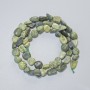 Serpentine Natural Stone Tumbled Beads, diameter 7x9mm+/-, length 40cm+/- on a strand