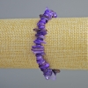 Tinted Purple Mother-of-Pearl Chip Bracelet, diameter 10x2mm+-, length 18cm+- (stretch)