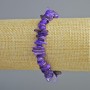 Tinted Purple Mother-of-Pearl Chip Bracelet, diameter 10x2mm+-, length 18cm+- (stretch)