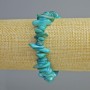Bracelet, Tinted Mother-of-Pearl Light Blue Chips, diameter 10x2mm+/-, length 18cm+/- (stretch)