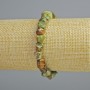 Jasper Bracelet natural stone tumbled, diameter 8x8mm+-, length 18cm+- (stretch)