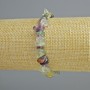 Fluorite natural stone chip bracelet, 7x4mm +/- chips, length 18cm +/- (stretch)