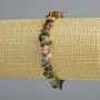 Bracelet Turmaline natural stone chip, diameter 6×2mm±, length 18cm± (stretch)