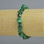 Malachite Bead Bracelet, natural stone shard, diameter 9x3mm±, length 18cm± (stretch)