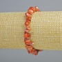 Carnelian natural stone chip bracelet, 8x4mm+-, 18cm length+- (stretched)