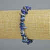 Lapis Lazuli Natural Stone Chip Bracelet, 8×3 mm+-, 18 cm long (stretch)
