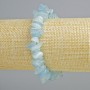 Aquamarine Bracelet natural stone chip, diameter 11x3mm+-, length 18cm+- (stretch)