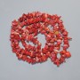 Coral Beads natural chip, diameter 11x4mm+-, length 80cm+- on fishing line