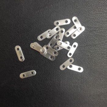 2-Strand Bar Spacer, 11x3.5mm+/-, 1.6mm Hole, Pack of 50, Silver-Tone Metal