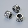 Jewellery Findings Insert Bead, diameter 7x9mm +/-, hole diameter 5.1mm, silver-tone metal, 1pc