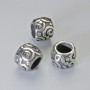Jewellery Findings Insert Bead, diameter 7.5x9.5mm +/-, hole diameter 5.2mm, silver-tone metal, 1pc
