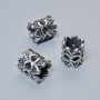 Findings bead insert, diameter 10x9mm+/-, hole diameter 5mm, silver metal colour, 1pc
