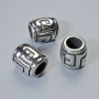 Bead spacer finding, diameter 12x11mm+/-, hole diameter 5.9mm, silver-coloured metal, 1pc