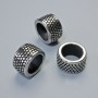 Bead spacer finding, diameter 7x12mm+/-, hole diameter 8.2mm, silver-coloured metal, 1pc