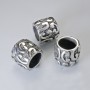 Bead spacer finding, diameter 12x13mm+/-, hole diameter 8.4mm, silver-coloured metal, 1pc