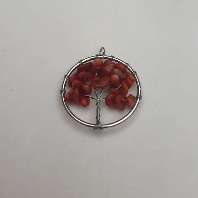 Pendant "Tree of Happiness" Coral, 30mm diameter