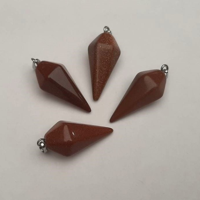 Pendant "Pendulum" Aventurine Golden Sand 40x30x13mm+