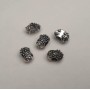 Hedgehog Bead Finding, diameter 12.5x9.5mm+/-, hole 4.5mm+/-, packaging - 20g, 9pcs+