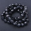 Czech Crystal Beads on String, Colour "Black Agate", length 63cm+/-, diameter 10mm+
