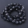Czech Crystal Beads on String, Colour "Black Agate", length 63cm+/-, diameter 10mm+